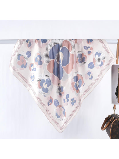 Scarvii - Pastel Flower Border Square Scarf