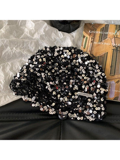 Haila - Foldable Openwork Floral Brimless Hat