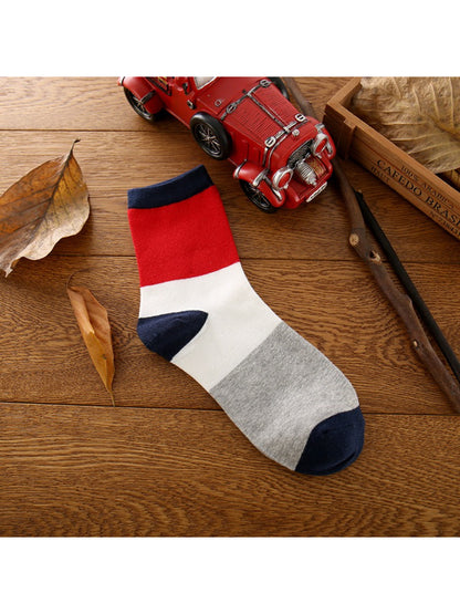 Pair of Rufia Independence Day socks laid flat displaying full design