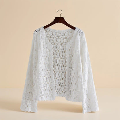 Crosa - Diamond Crochet Cardigan – All-Season Lace Cover-Up