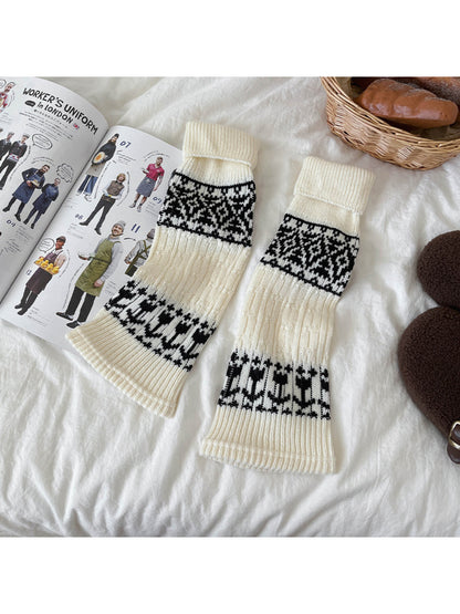 Cozyra - Fair Isle Knit Leg Warmers