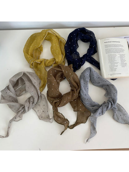Scarvii Dotted Sheer Triangle Scarf