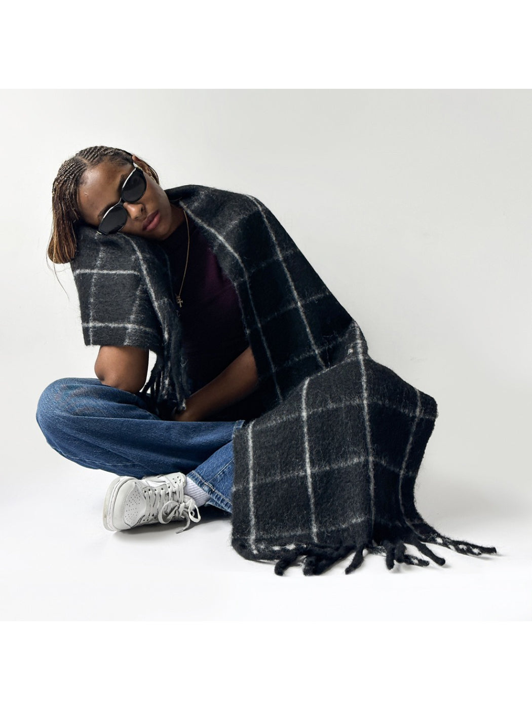 Scarvii - Soft Brushed Plaid Winter Scarf