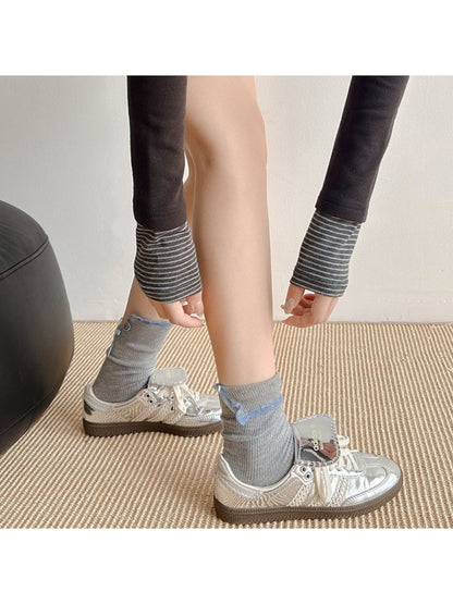 Rufia - Ribbed Bow Detail Crew Socks product image 2