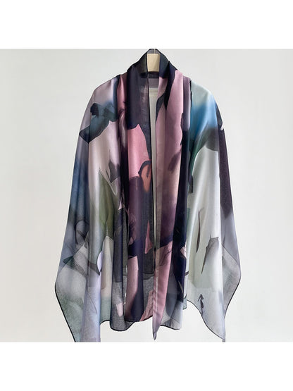Scarvii - Elegant Flowing Printed Summer Wrap Scarf