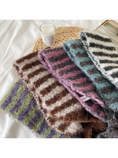 Scarvii - Cozy Winter Striped Knit Scarf