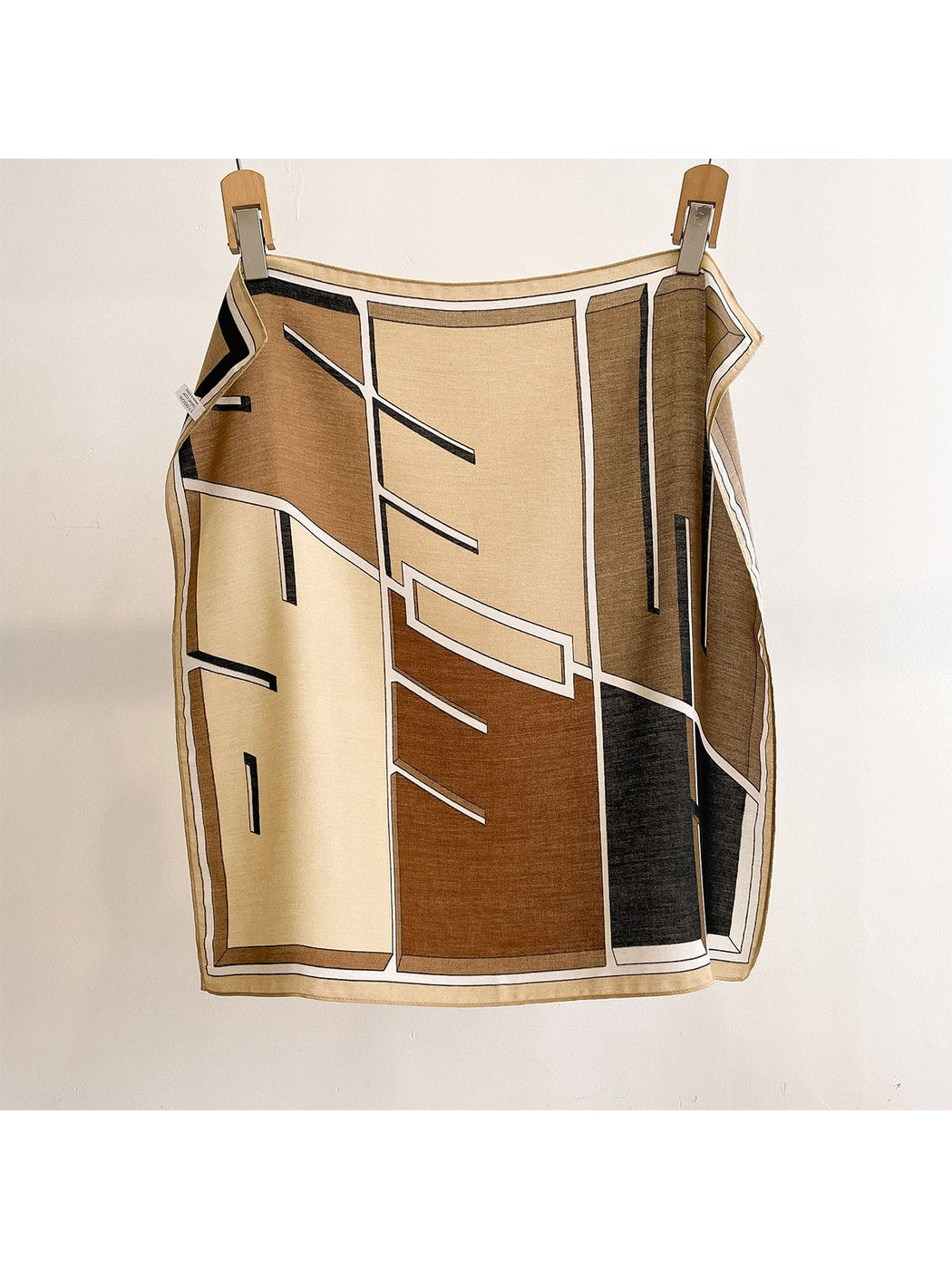 Scarvii - Geometric Color Blocks Printed Square Scarf