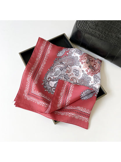 Scarvii - Graphic Paisley Colorblock Scarf