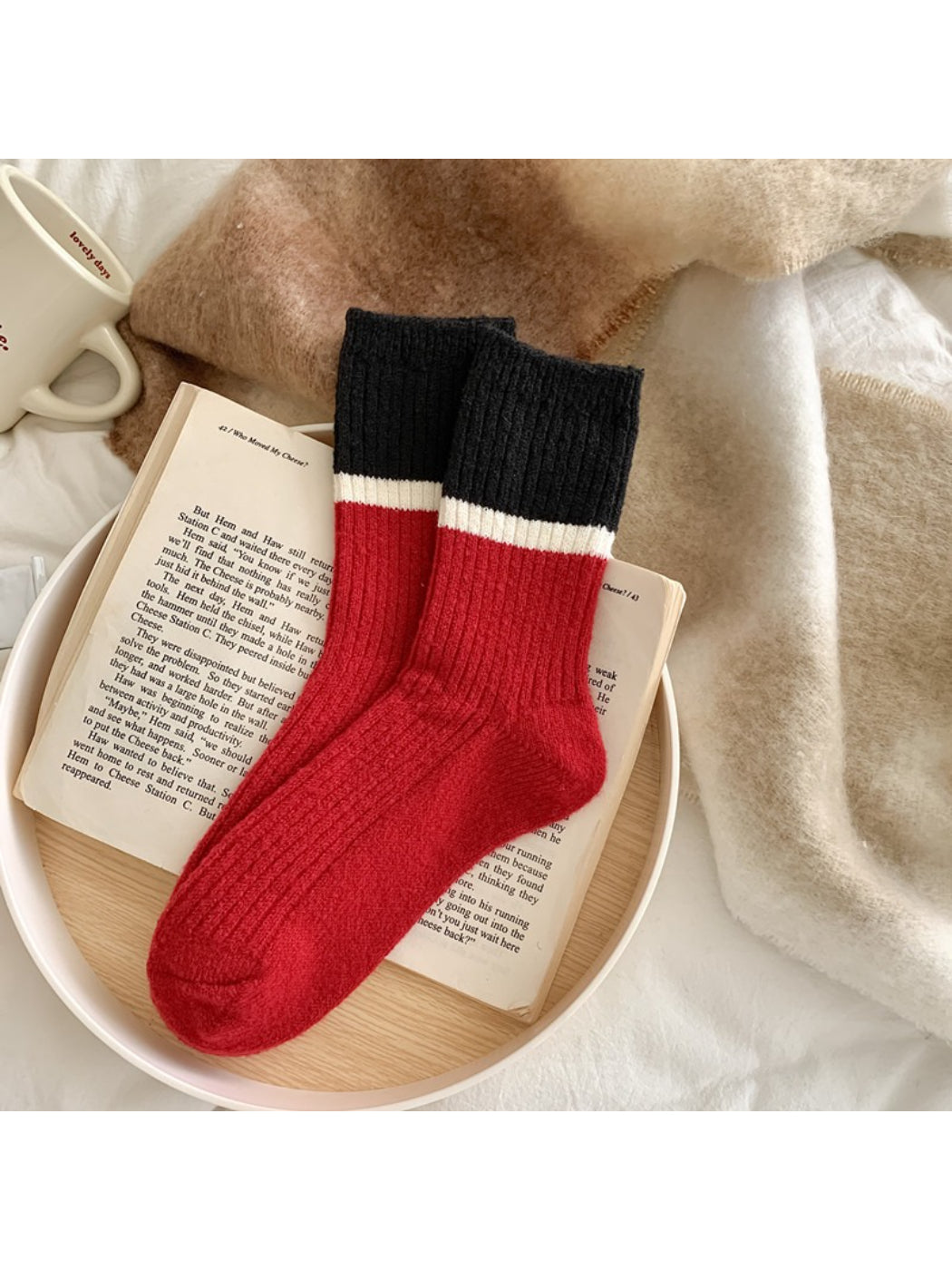 Rufia - Classic Colorblock Stripe Crew Socks