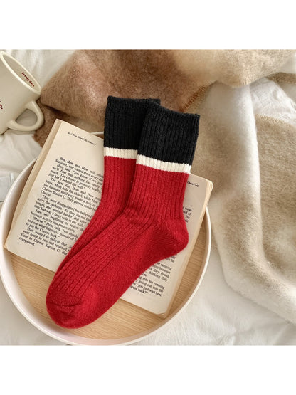 Rufia - Classic Colorblock Stripe Crew Socks