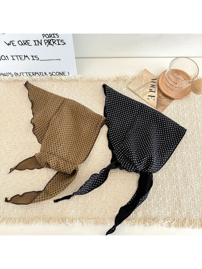 Scarvii - Polka Dot Hair Triangle Scarf