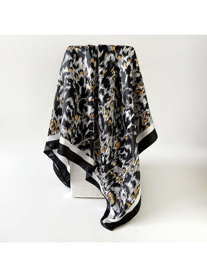 Scarvii - Abstract Leopard Border Square Scarf