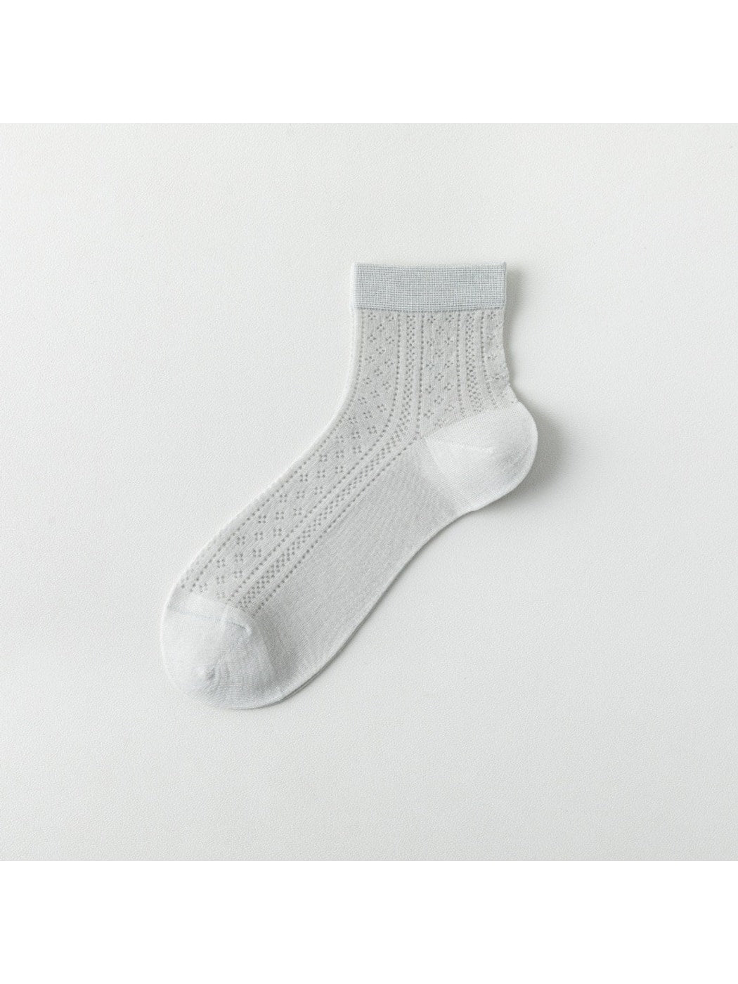 Rufia - Elegant Sheer Mesh Detail Crew Socks
