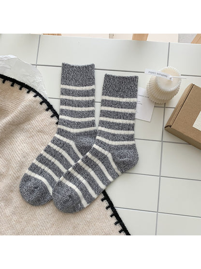 Rufia Cozy Stripe Fuzzy Crew Socks product image 4