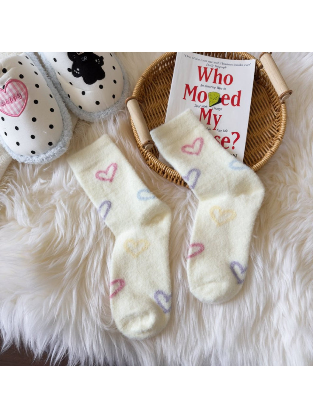 Rufia - Cute Pattern Knit Crew Socks