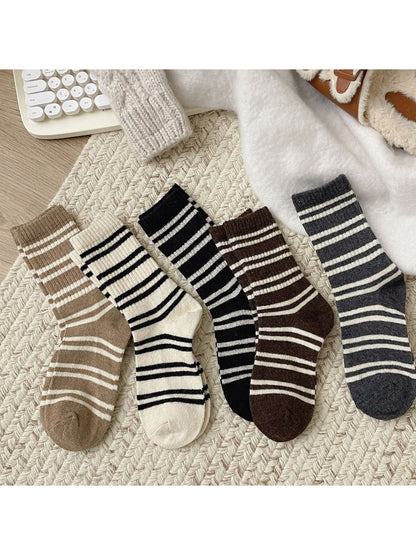 Rufia - Minimal Stripe Casual Crew Socks