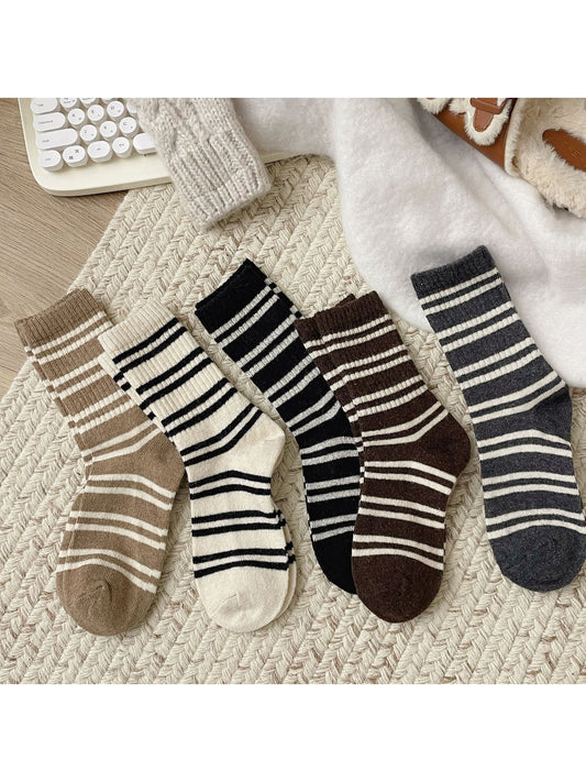 Rufia - Minimal Stripe Casual Crew Socks
