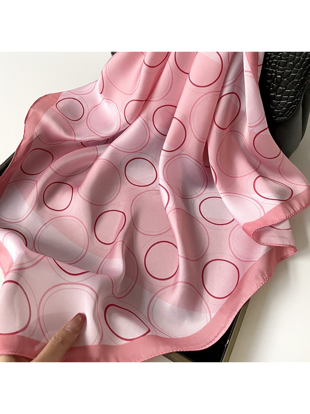 Scarvii - Minimal Circle Print Square Scarf
