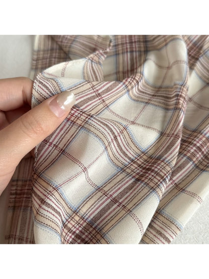 Scarvii - Simple Plaid Pattern Fashion Scarf