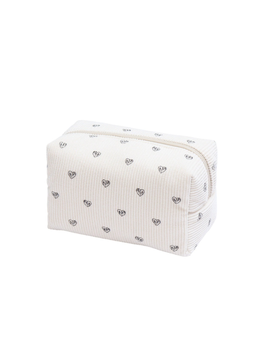 Cosbai - Soft Fabric Heart Cosmetic Bag