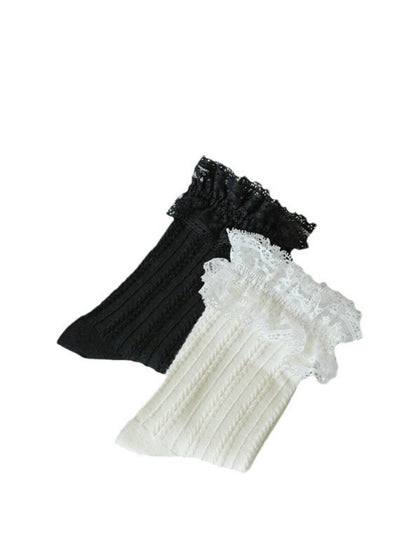 Rufia - Sweet Ruffle Knit Crew Socks