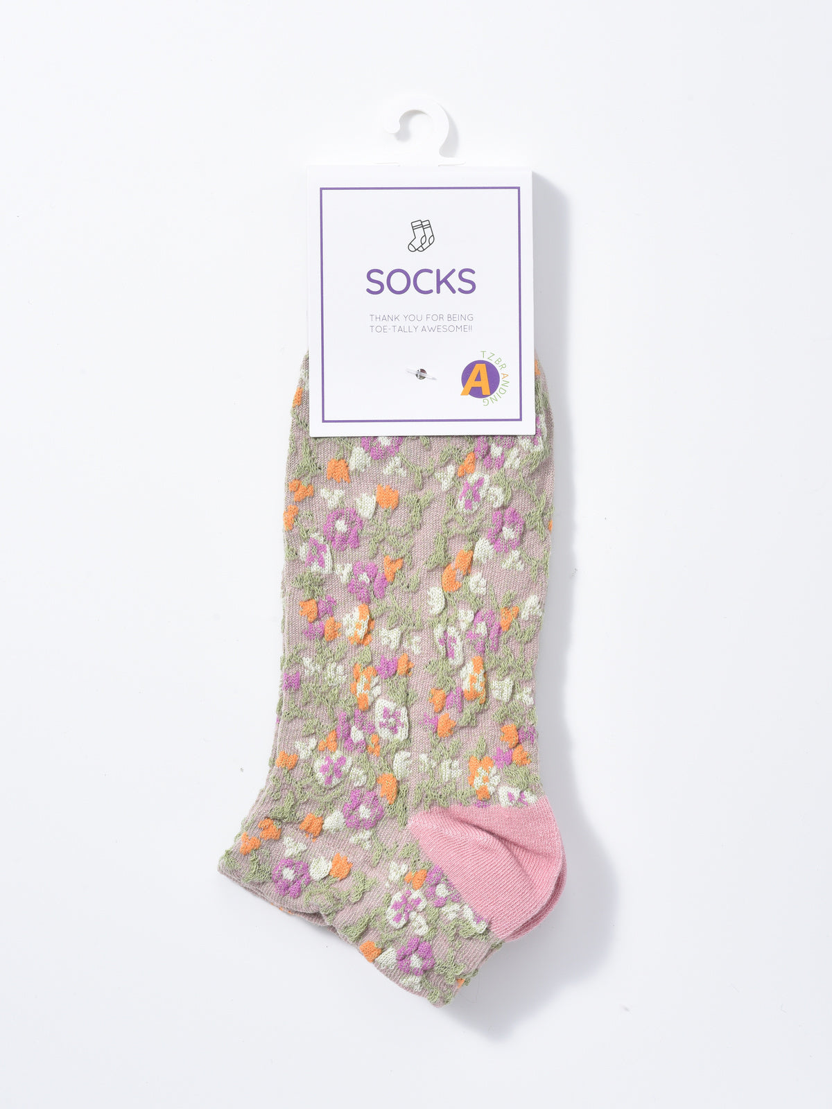 Rufia - 3D Vintage Floral Ankle Socks