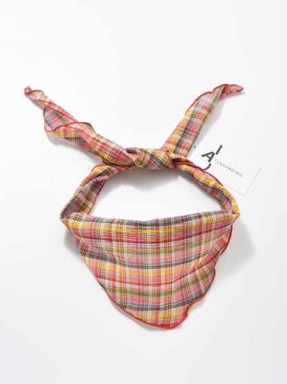 Scarvii Soft Check Pattern Triangle Scarf