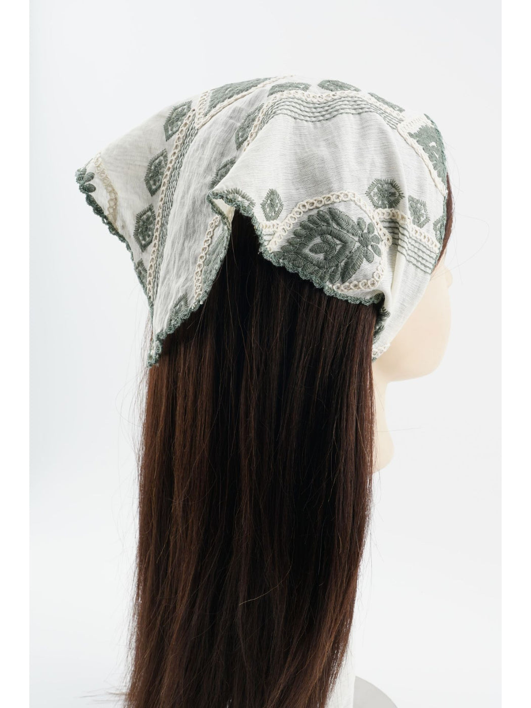 Scarvii - Embroidered Folk Pattern Headscarf