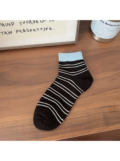 Rufia - Classic Striped Casual Ankle Socks