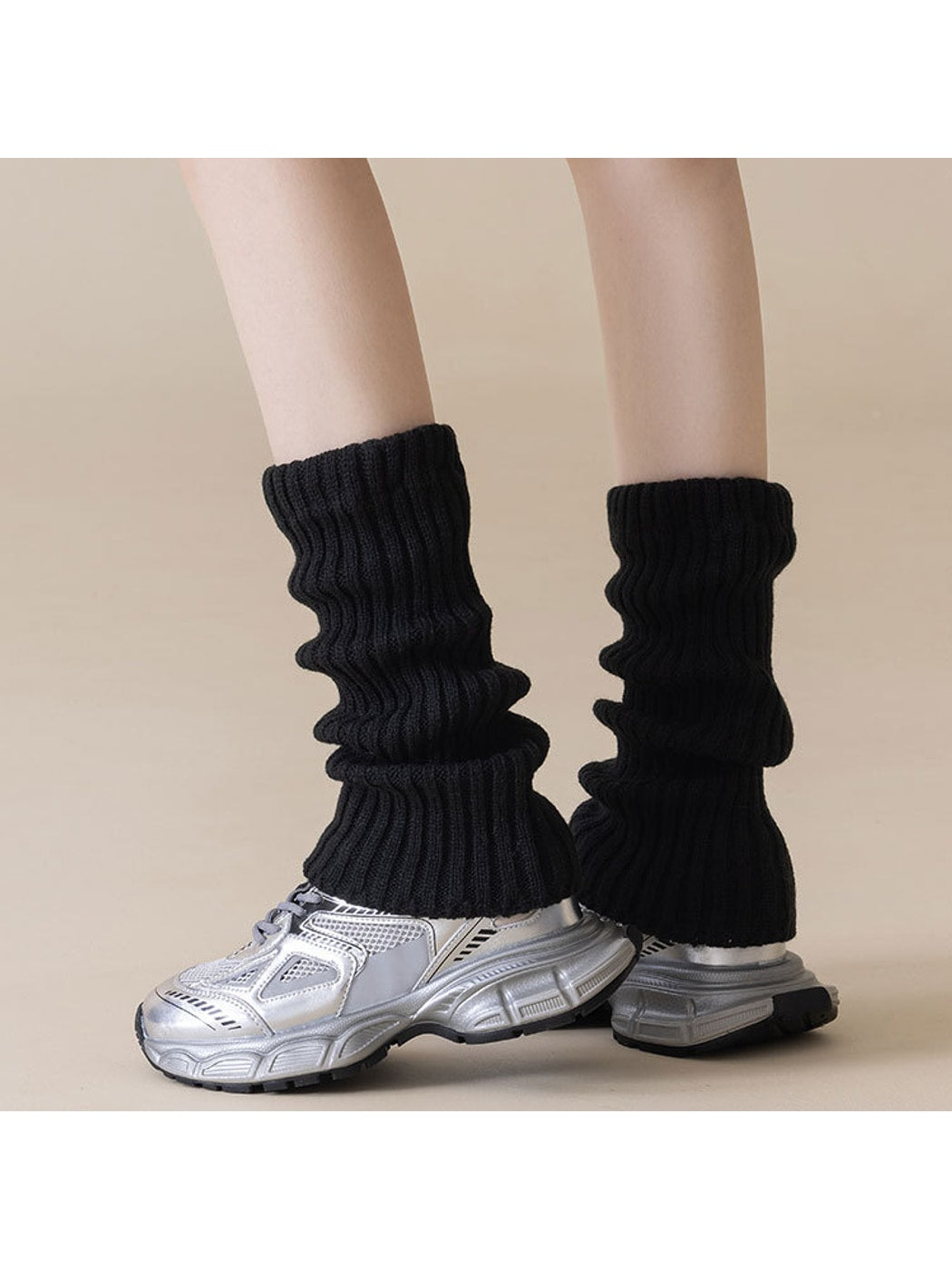 Cozyra - Vertical Ribbed Knit Leg Warmers