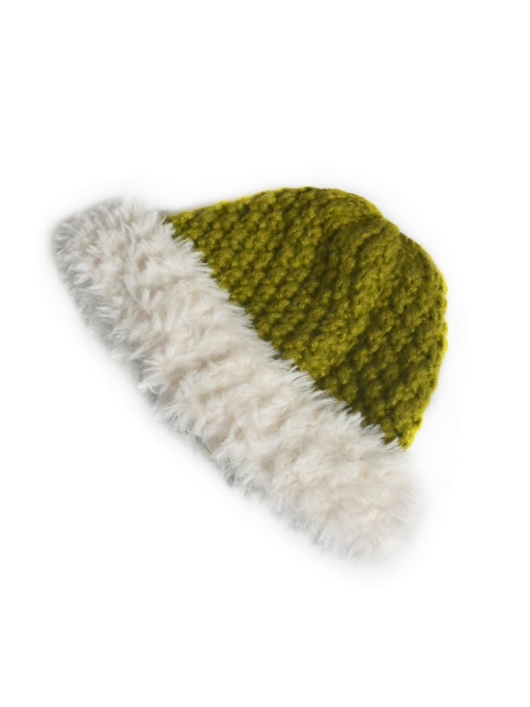 Haila - Cozy Fuzzy Trim Textured Knit Beanie
