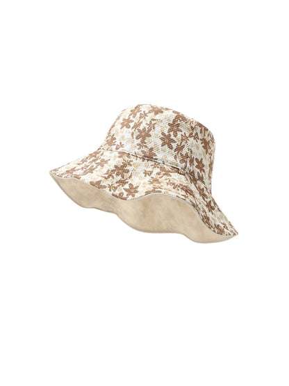 Haila – Floral Print Wide Brim Bucket Hat