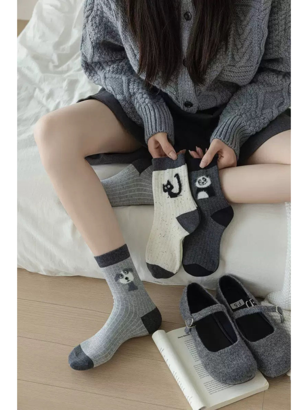 Rufia - Playful Pet Faces Crew Socks
