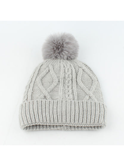 Haila - Retro Cable Knit Beanie Scarf Gloves Set