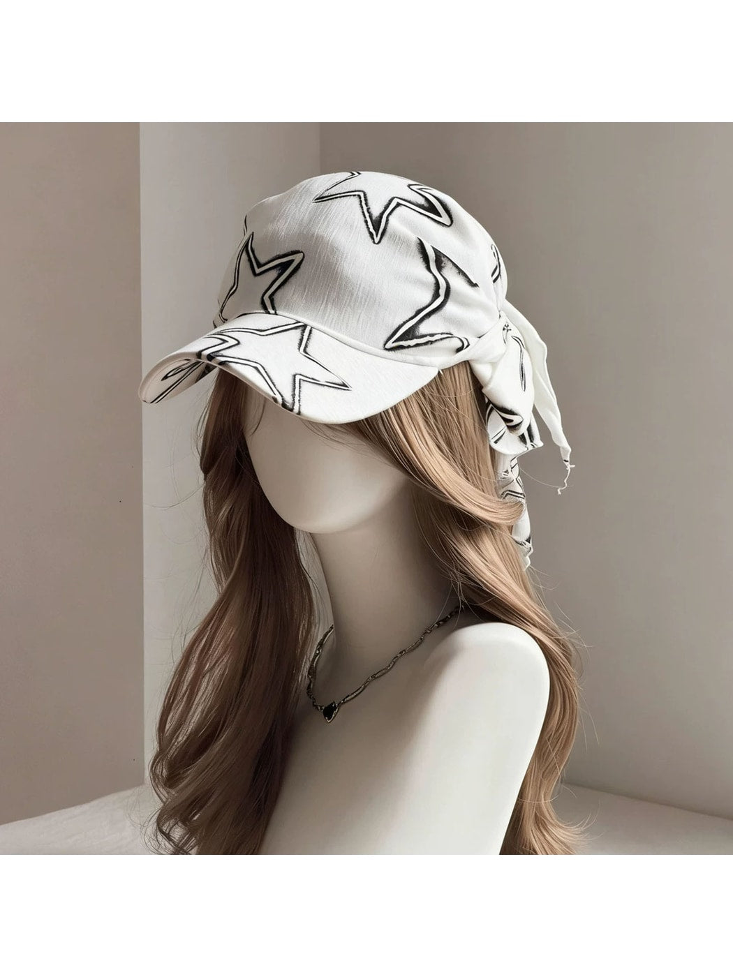 Haila - Punk Style Curved Brim Headscarf Cap