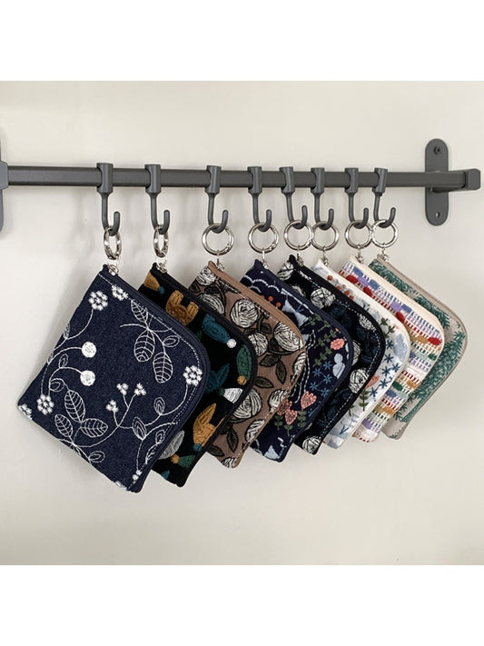 Cosbai Small Coin Purse with Floral Prints with floral motif