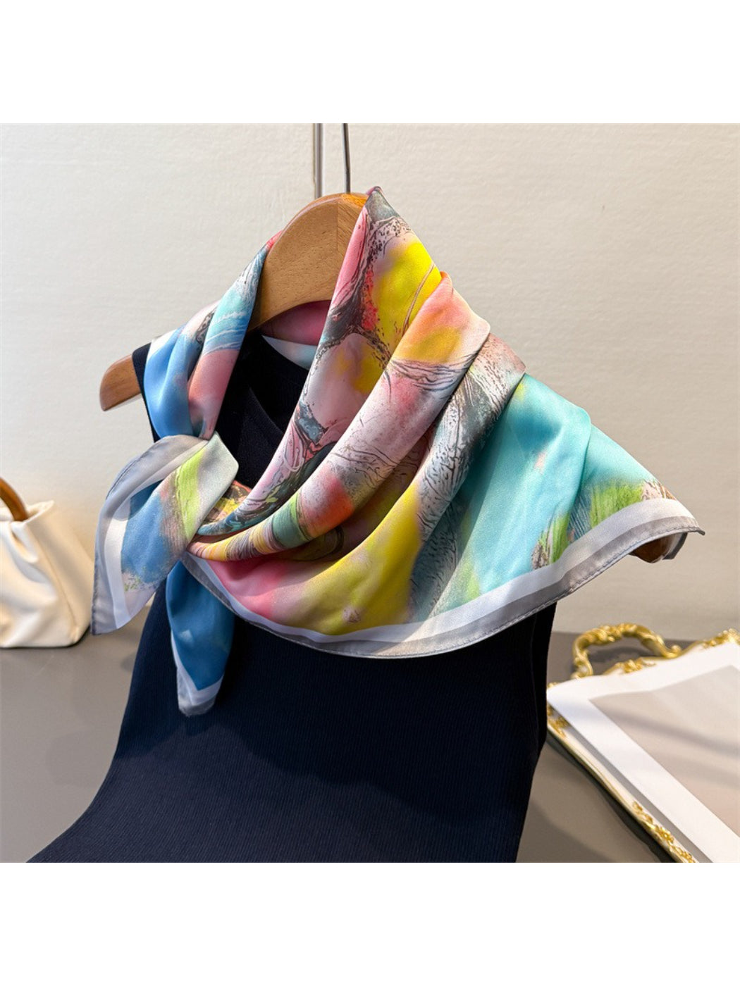Scarvii - Artistic Floral Square Scarf