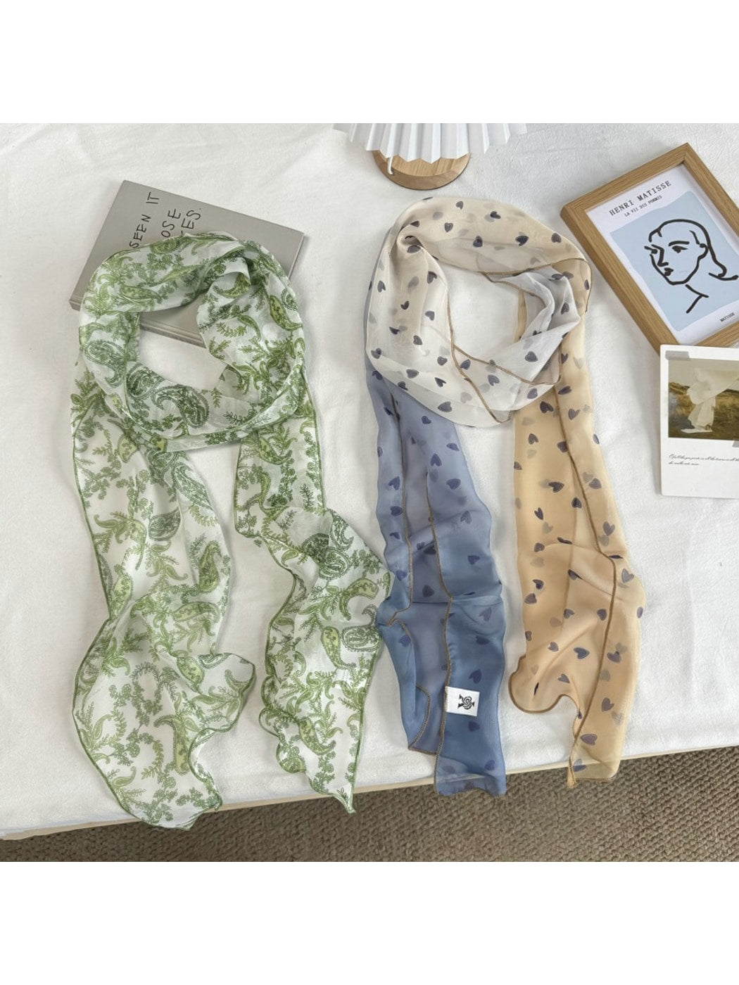 Scarvii - Gradient Color Long Narrow Fashion Scarf