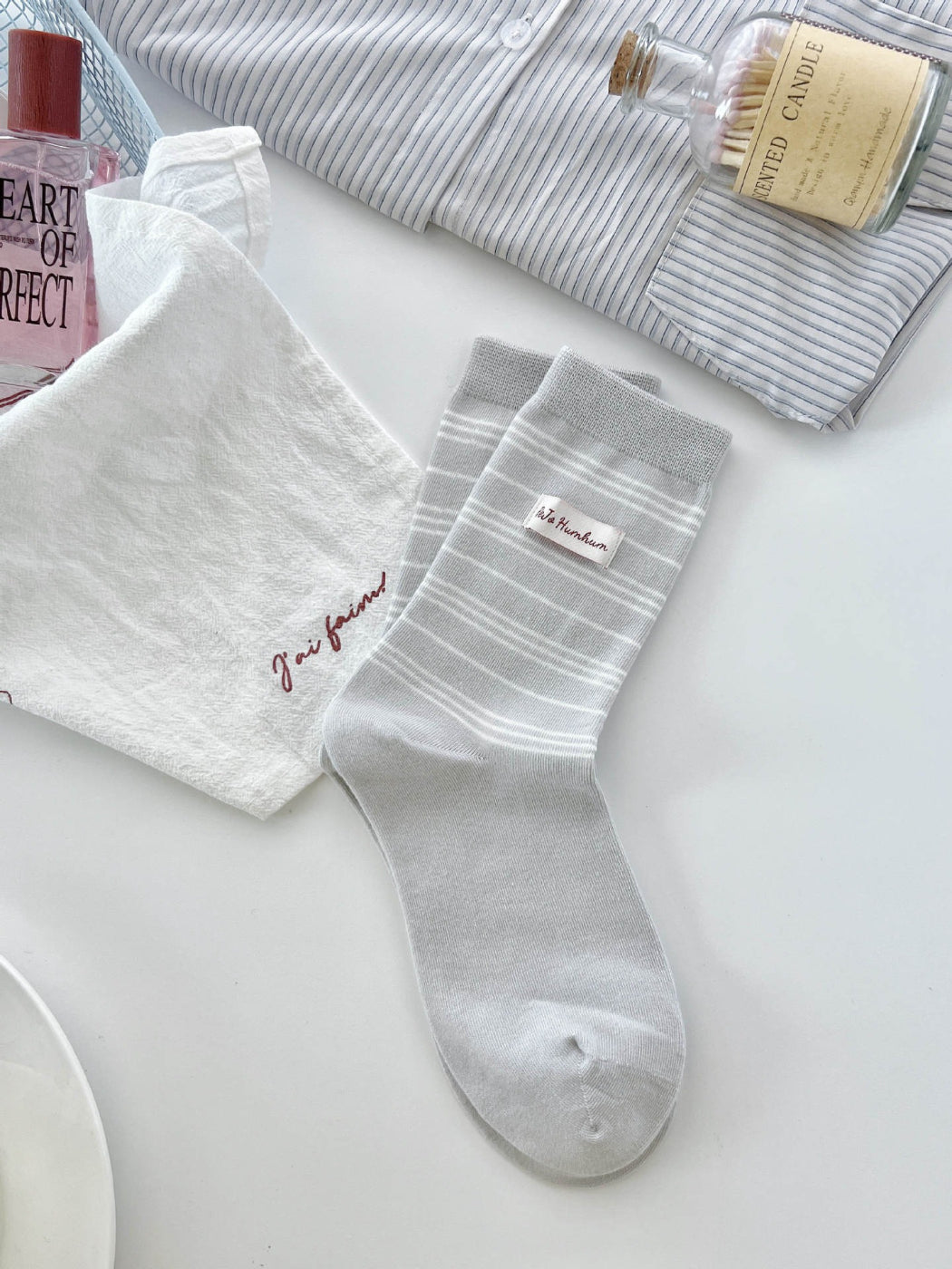 Rufia - Lightweight Thin Stripe Crew Socks