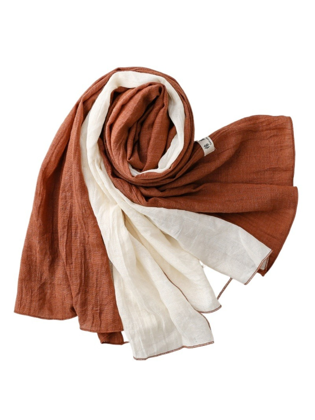Scarvii - Contrast Panel Soft Drape Everyday Scarf