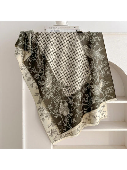 Scarvii - Bird Houndstooth Woven Texture Scarf