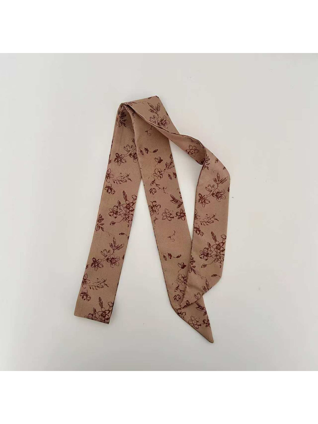 Scarvii Vintage Floral Pattern Skinny Scarf