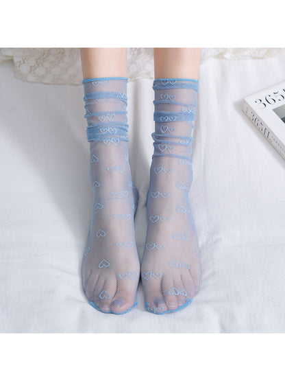 Rufia - Lightweight Sheer Heart Crew Socks product image 10