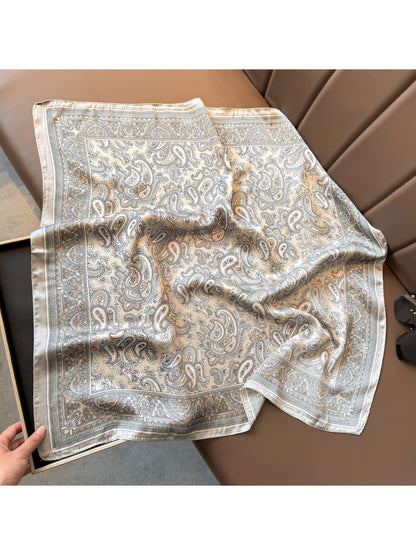 Scarvii Decorative Border Paisley Square Scarf