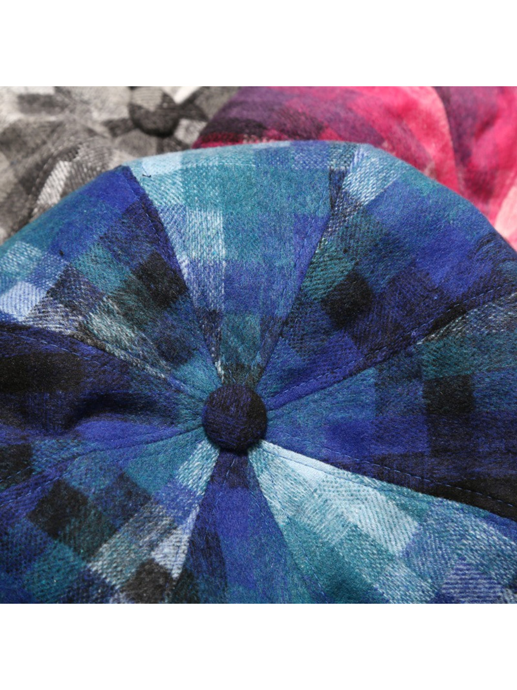 Haila - Colorblock Plaid Beret