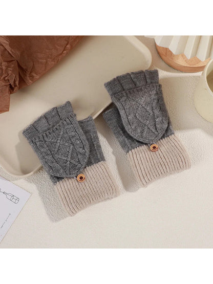 Gloving - Cable Knit Fold-Over Fingerless Gloves