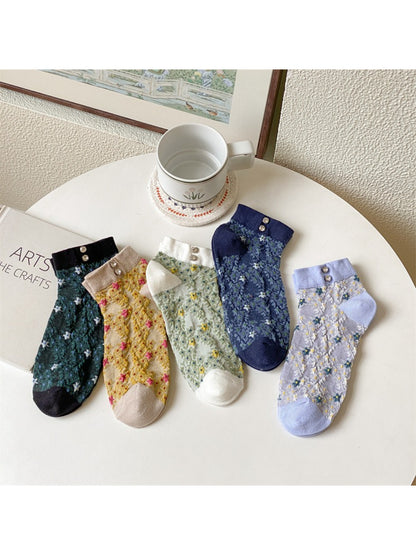 Rufia - Vintage Lace Blossom Ankle Socks