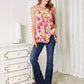 Troposa - Floral V-Neck Top - Plus Size Vacation