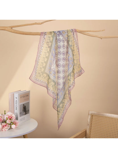 Scarvii - Vintage Medallion Border Square Scarf