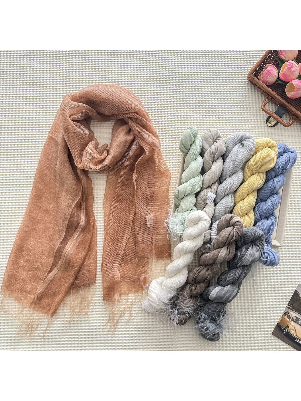 Scarvii - Fringe Edge Woven Long Scarf